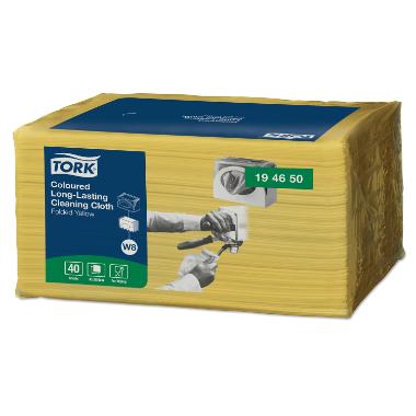 Rengøringsklud Tork Allround W8 30x38cm Gul,8 pk x 40 stk/krt