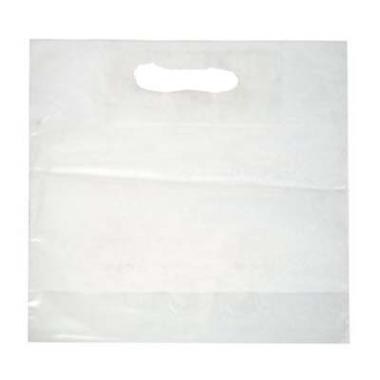 Bærepose 400x450/50 mm 45 my LDPE med 50% Genbrugsplast Hvid,500 stk/krt