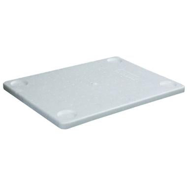 Låg 40x30x2.5 cm EPS Hvid til termokasse 11 ltr 40x30x14 cm,stk
