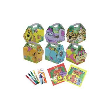 Børnemenuæske Jungle Lion med bog og farvekridt,100 stk/krt