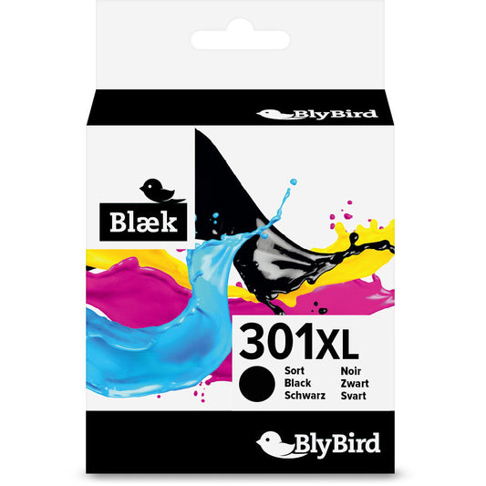 BlyBird 301XL CH563EE Sort Blækpatron, 480 sider