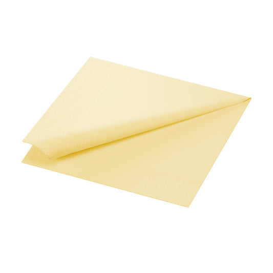 Middagsserviet, 1/4 Fold, 3-lags, 40x40, Buttermilk, Duni ( 125 stk )