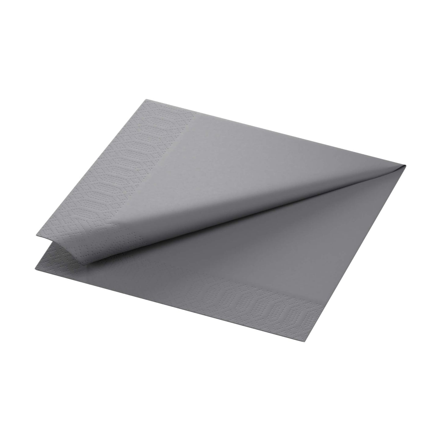 Middagsserviet, 1/4 Fold, 3-lags, 40x40, Granit Grå, Duni ( 125 stk ) / 8