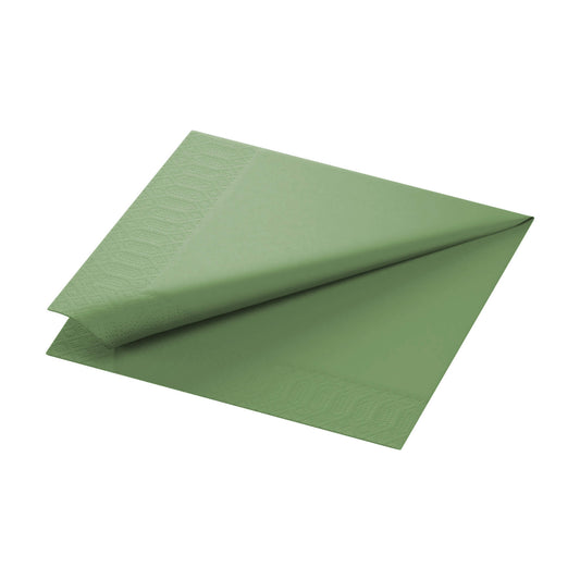 Middagsserviet, 1/4 Fold, 3-lags, 40x40, Leaf Green, Duni ( 125 stk )