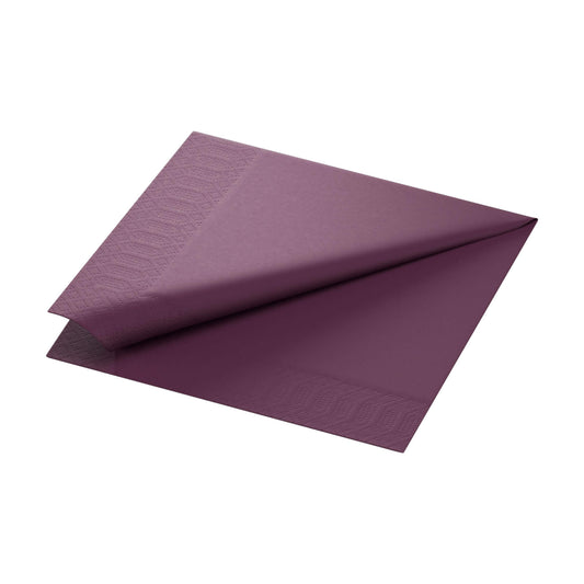 Middagsserviet, 1/4 Fold, 3-lags, 40x40, Plum, Duni ( 125 stk )