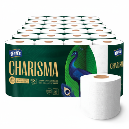 56 ruller | 4-lags Toiletpapir | Grite Charisma - 100% nyfiber