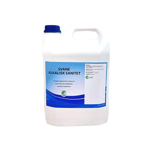 Sanitets rengøring, 5 Liters, alkalisk Svanemærket