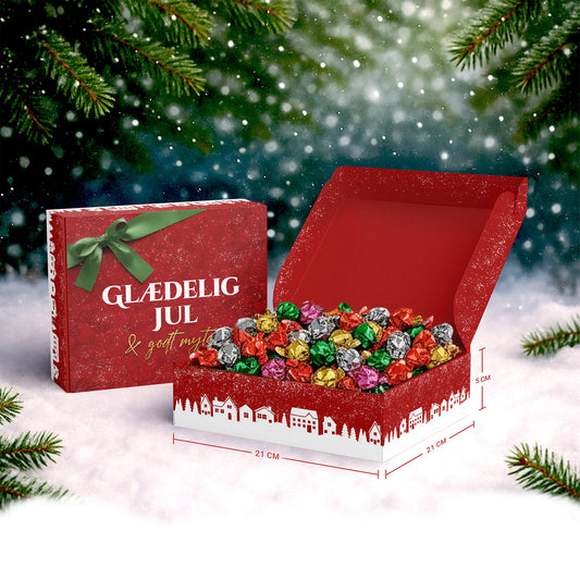 miniSERVIETTENs Julekasse m/ Blandet Chokoladekugler