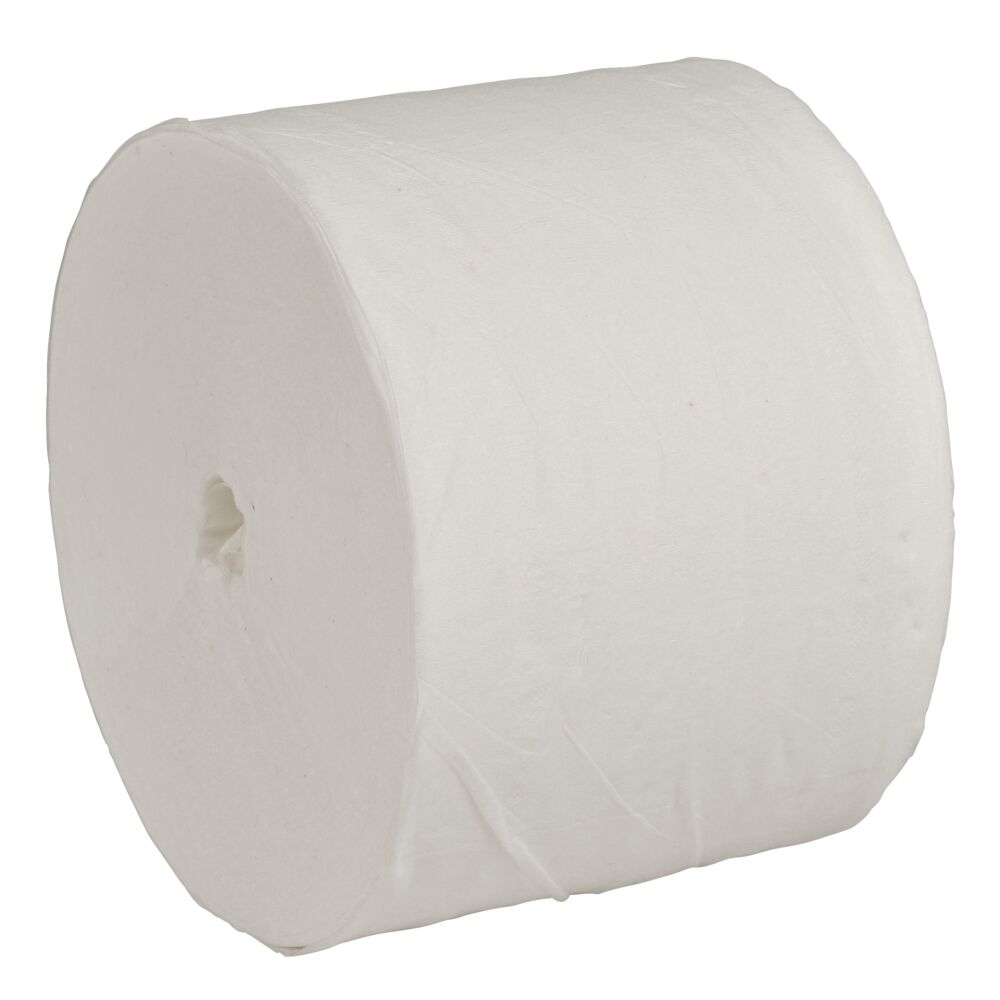 Toiletpapir, neutral, 2-lags, 100m x 9cm, Ø13,3cm, hvid, nyfiber, uden hylse (36 ruller i krt)