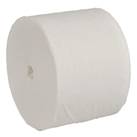 Toiletpapir, neutral, 2-lags, 100m x 9cm, Ø13,3cm, hvid, nyfiber, uden hylse (36 ruller i krt)