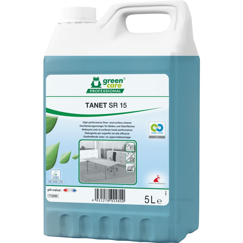 Universalrengøring TANET SR15 (5 ltr) – Stribefri, mild parfume ( 2 dunke)