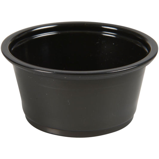 Portionsbæger, ABENA Cater-Line, 3cm, Ø6,2cm, 60 ml, 60 ml, sort, PP, 60 ml, 2 oz