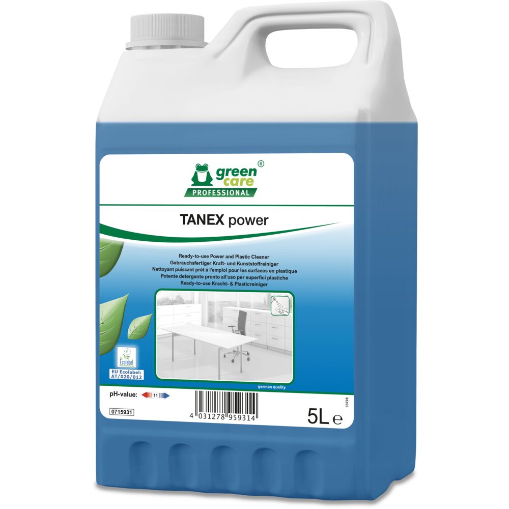 Grundrens, Green Care Professional TANEX power, 5 l, med farve og parfume (2 dunke)