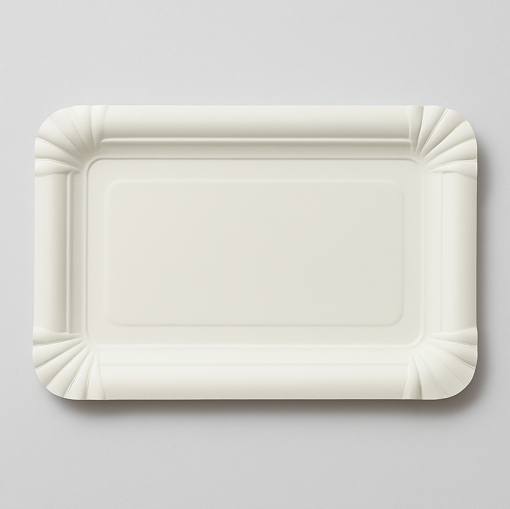 Pølsetallerken Hvid – 250 stk FSC-pap