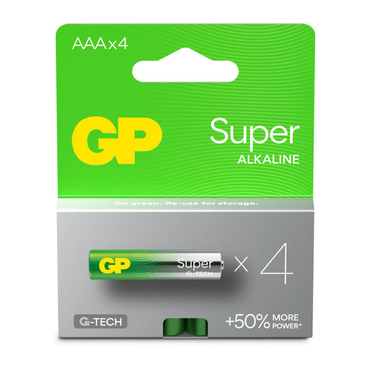 Batteri GP Super Alkaline AAA 4-pak,4 stk/pk