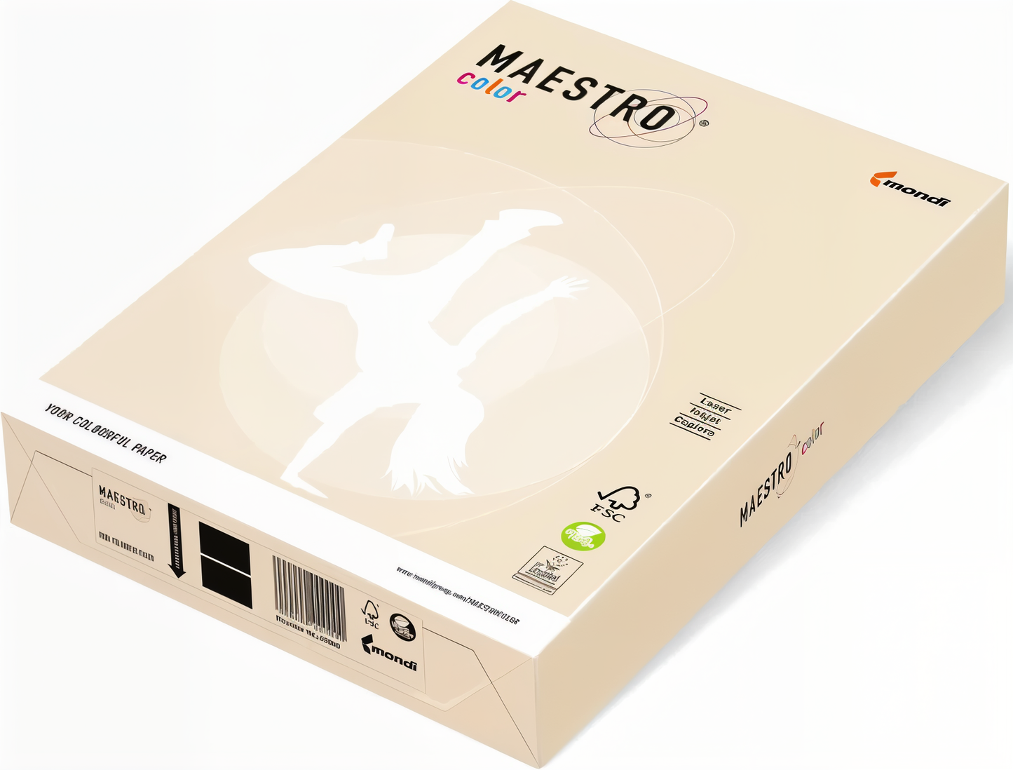 Maestro Color Pastell Creme 160g – Kopipapir A4 – 1.250 ark