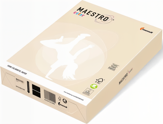 Maestro Color Pastell Creme 160g – Kopipapir A4 – 1.250 ark