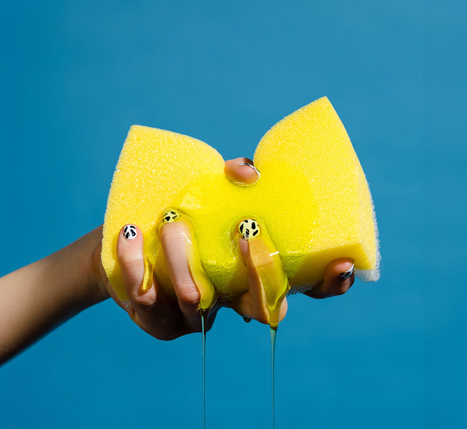 Skuresvamp, 150x70x50 mm, gul, standard (10 stk)