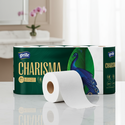 56 ruller | 4-lags Toiletpapir | Grite Charisma - 100% nyfiber