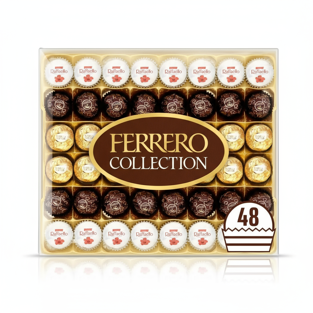 Ferrero Collection 48 stk – Ferrero Rocher, Rondnoir & Raffaello (518 g)