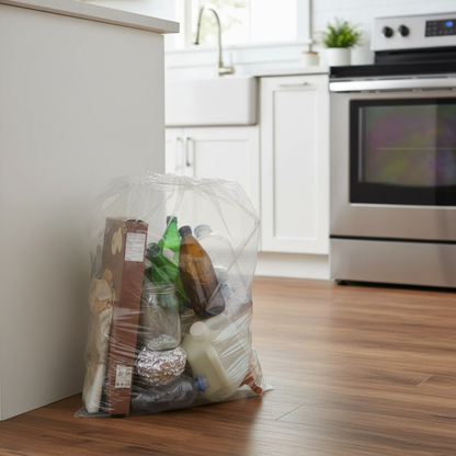 Affaldssække B700xL1100mm, Klar 100-liters – 45my (20 ruller)