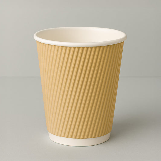 Kaffebæger 30 cl - Natur - Ripple Wall (25 stk)