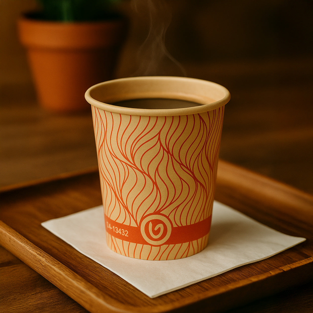 Kaffebæger 25 cl - Bambus - Single Wall (50 stk)