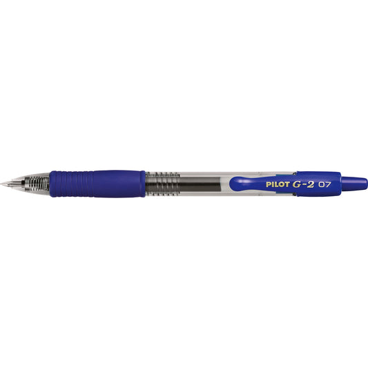 Pilot G2 gelpen med 0,7 mm spids i skrivefarven blå