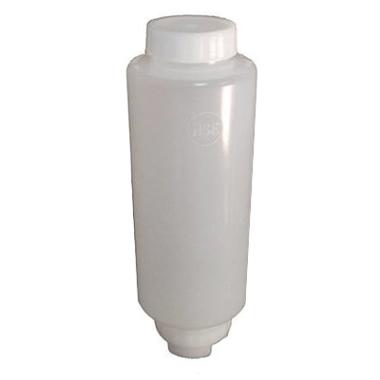 Plastflaske FIFO 710ml Ø7.6XH21cm PE Med Låg Hvid,stk