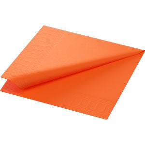 Frokostserviet, 1/4 Fold, 3-lags, 33x33, Sun Orange, Duni ( 125 stk )