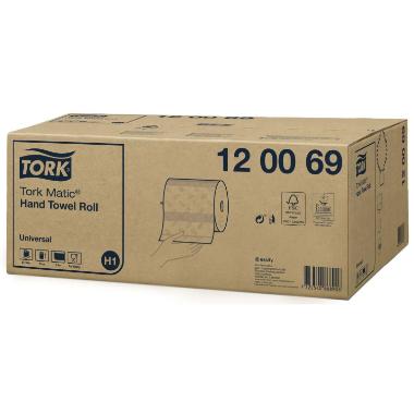 Håndklæderulle, Tork H1 Universal, 2-lags, 150m x 21cm, Ø19cm, hvid, blandingsfibre