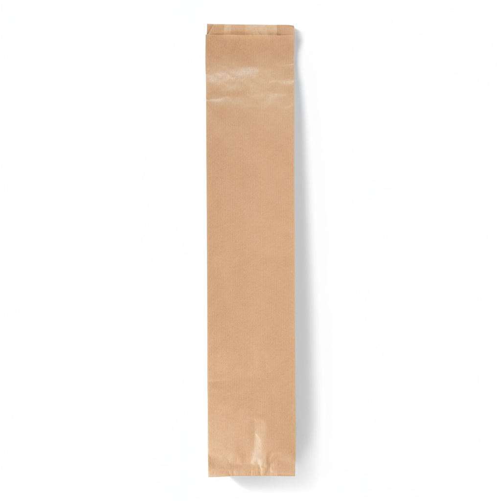 Baguettepose 65×13×5 cm Brun Papir uden rude – 1000 stk