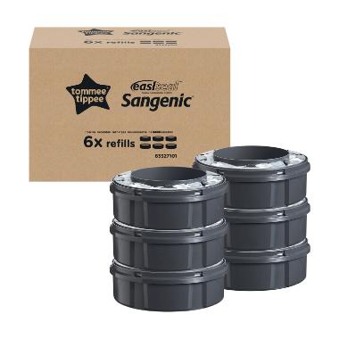 Plastrefill Ø19cm sort let lugtbeskyttende til blespand Easiseal,6 stk/krt