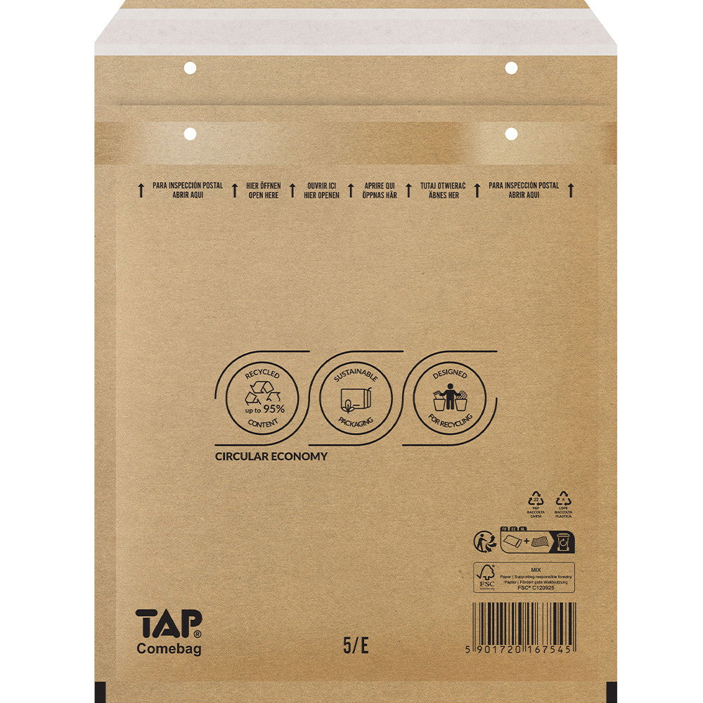 TAP 5 Boblekuvert 240x275mm brun