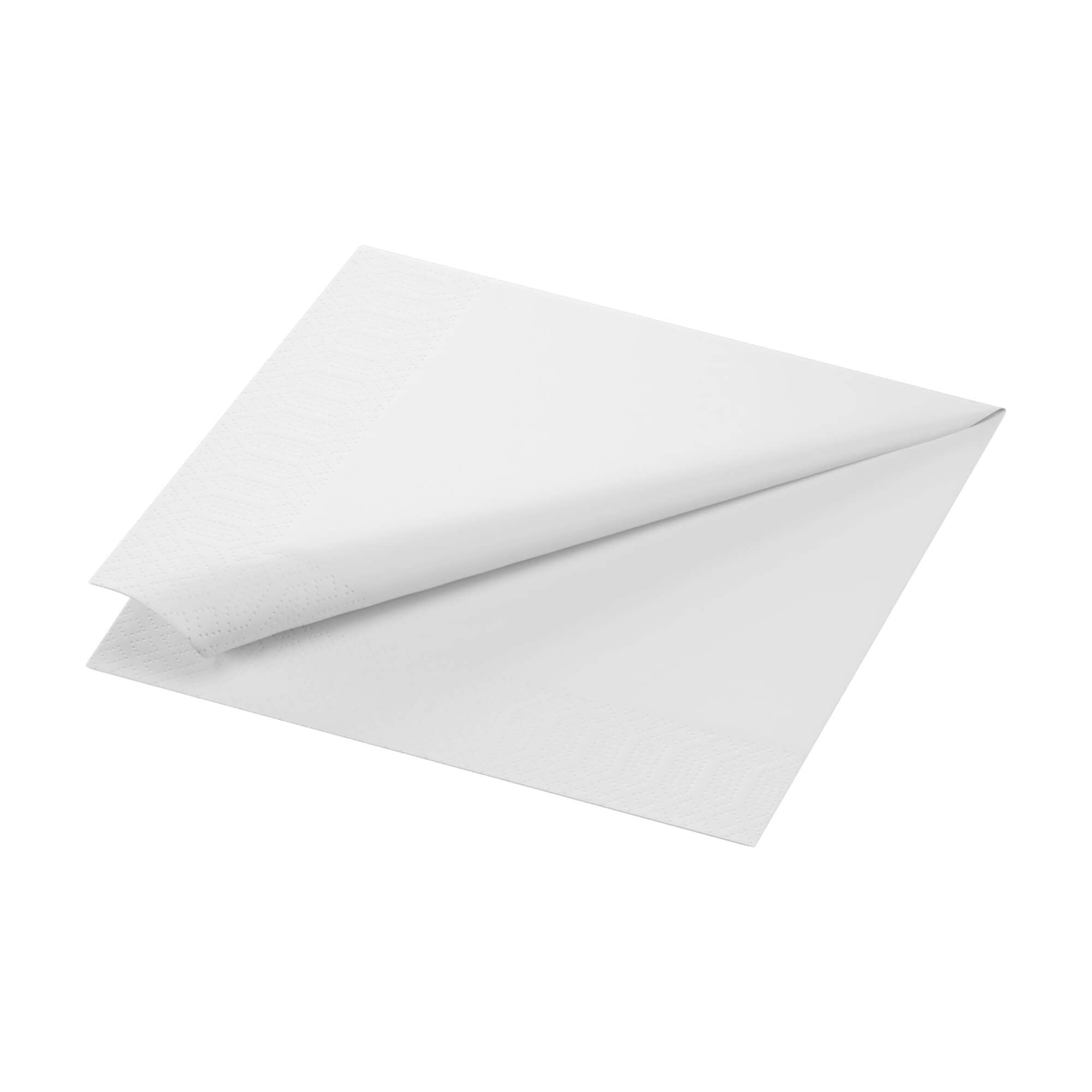 Middagsserviet, 1/4 Fold, 2-lags, 40x40, Hvid, Duni ( 10 x 125 stk )