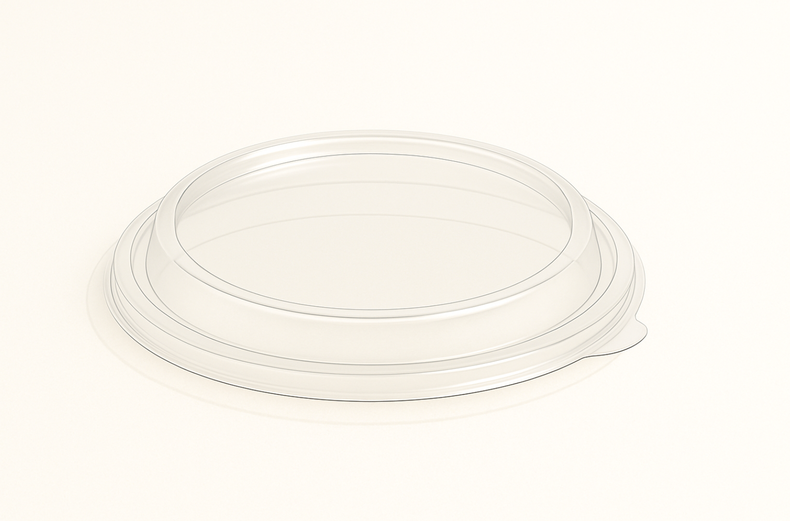 Plastlåg Rund Ø185mm Klar PET til 1300ml Salatskål (50 stk)