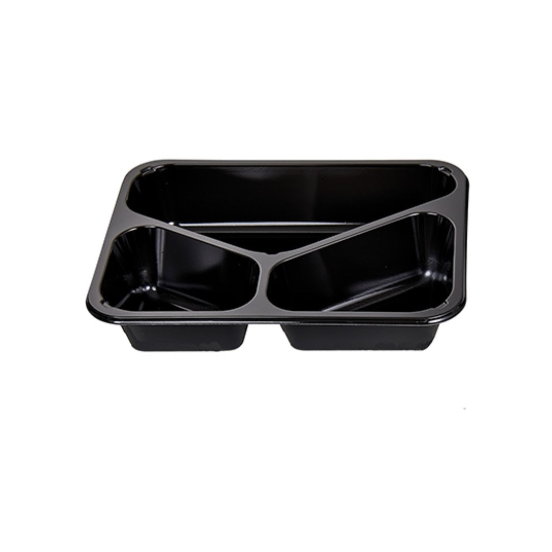 Bakke 3-rum 2227-3F 200/285/520 ml 227x178x43 mm CPET Sort,420 stk/krt