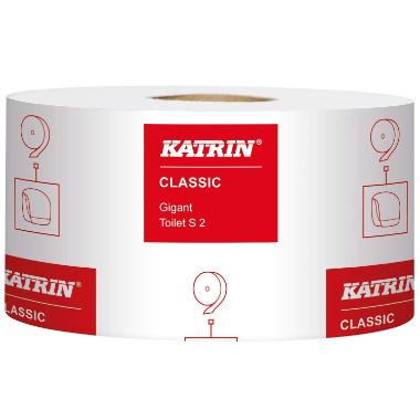 Toiletpapir Katrin Jumbo Midi 2-lag 200 m Hvid,12 rl/krt