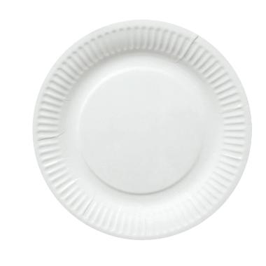 Paptallerken Catersource Ø18 cm FSC clay-coated Hvid,100 stk/pk