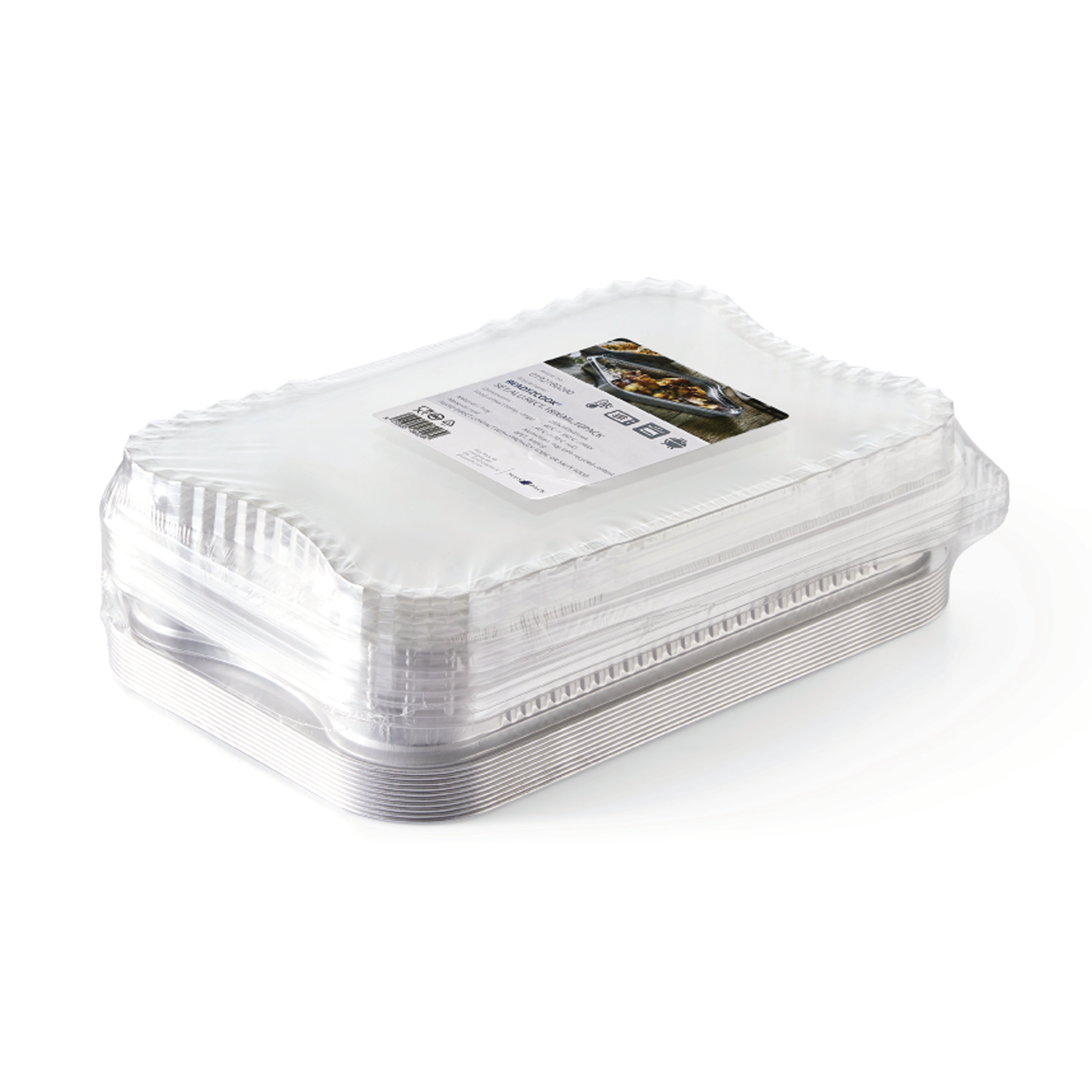 Alubakke Ready2Cook 1.9L – Stor engangsbakke m. låg (10 stk)