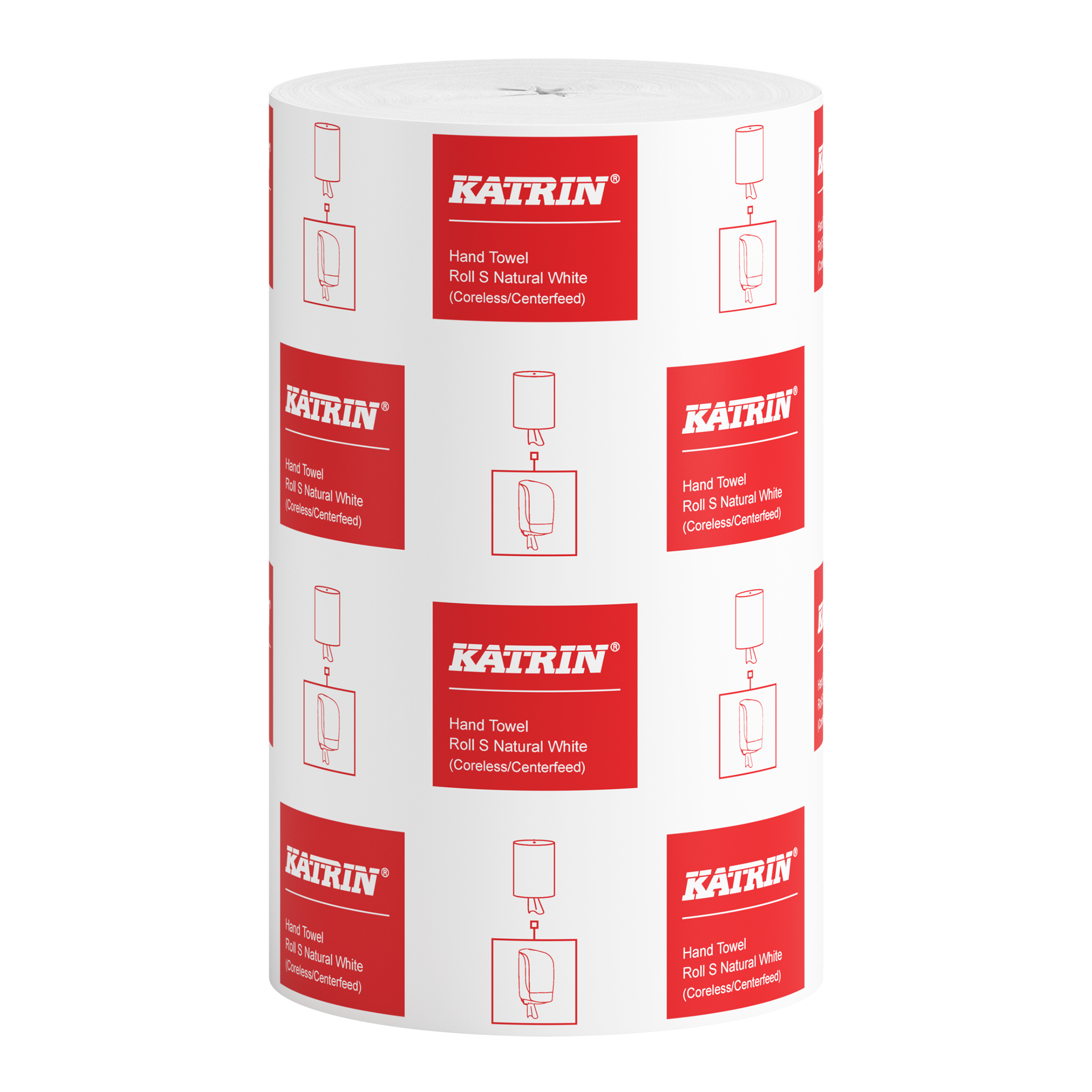 Håndklæderulle Katrin S Mini 1-lag 100 m uden Hylse Uperforeret Natur,12 rl/krt