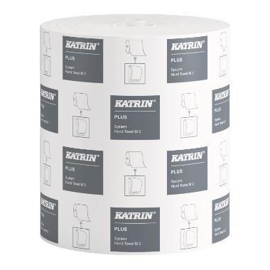 Håndklæderulle Katrin Plus Hvid System M2 2-lag 140 m,6 rl/krt