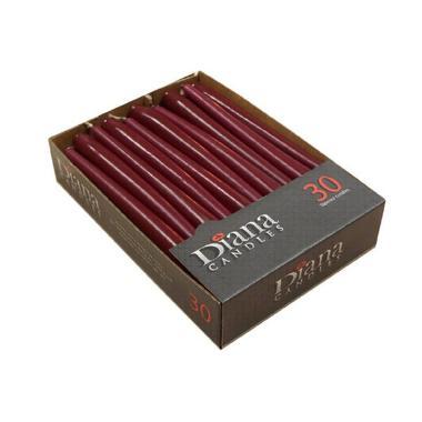 Antiklys Ø22x245 mm Brændetid 7.5 timer Bordeaux,30 stk/pk