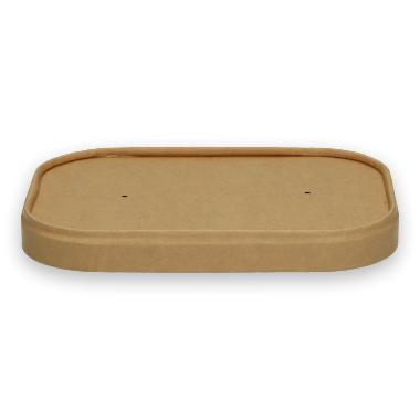 Låg Verive  L172xB120mm bionedbrydelig PAP/PLA brun til rektangulær bæger,6 ps x 50 stk/krt