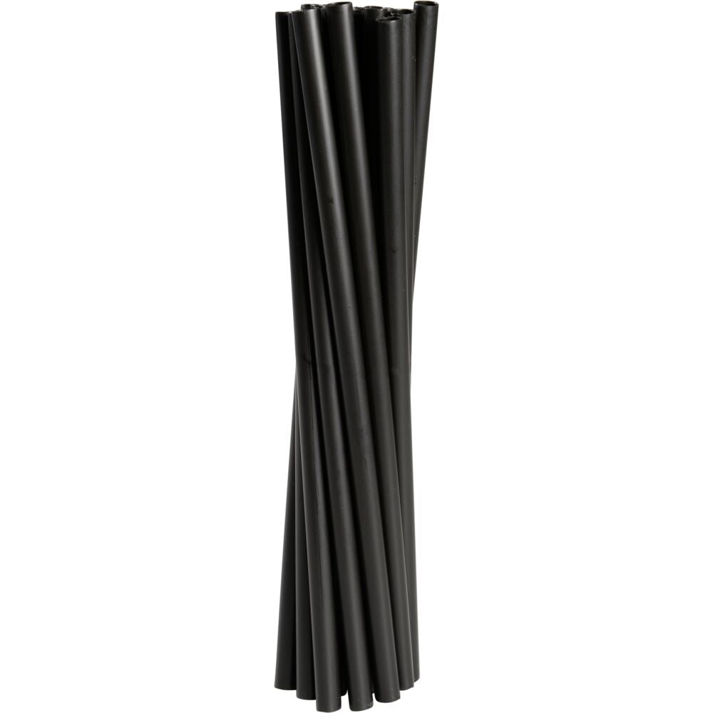 Flergangs Sugerør, 24cm, Ø8mm, sort, PP (250 stk)