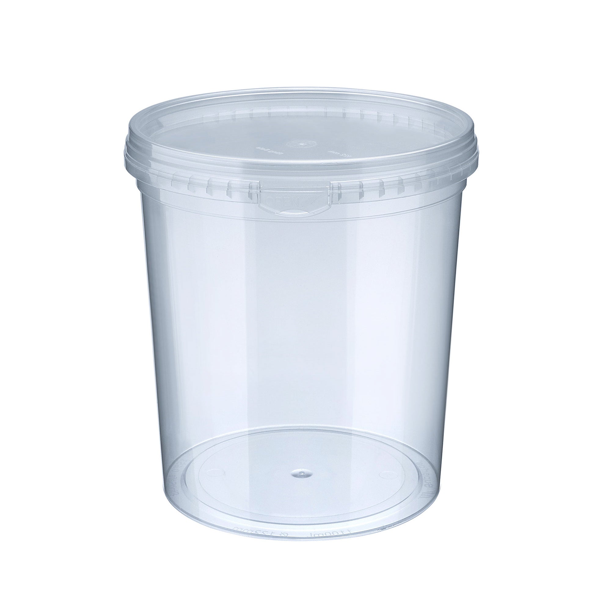 Bøtte 1100ml Ø122x133mm PP 24 stk/ps Klar,24 stk/ps