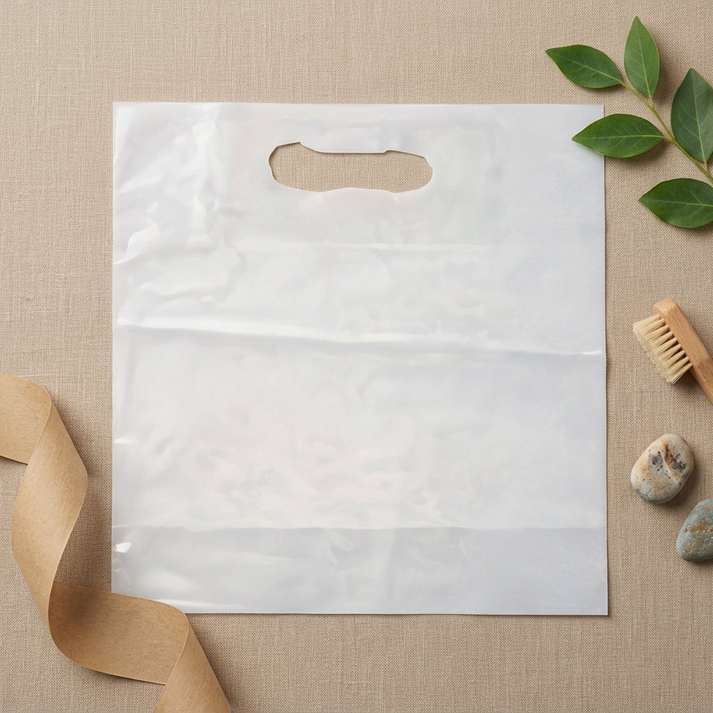 Bærepose LDPE 400x450 mm 45 my Hvid med 50% Genbrugsplast – 500 stk